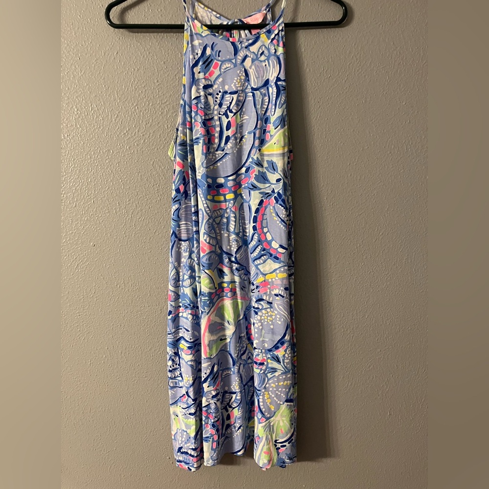 Vibrant Blue Patterned Women's Skirt